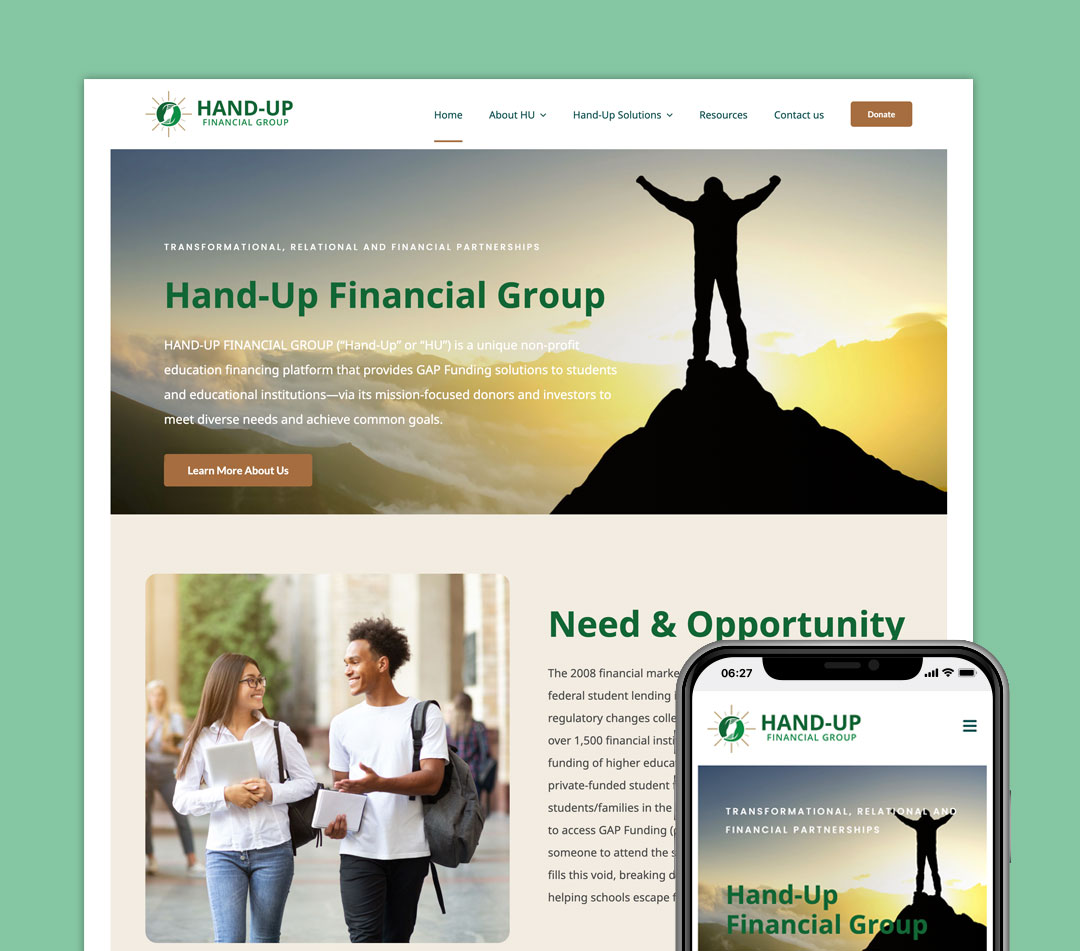Hand Up Financial Website